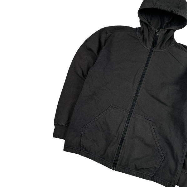Stone Island 2019 Dark Grey Cotton Zipped Hoodie - Small