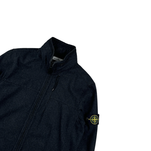 Stone Island 2014 Dark Navy Wool Overshirt - Medium