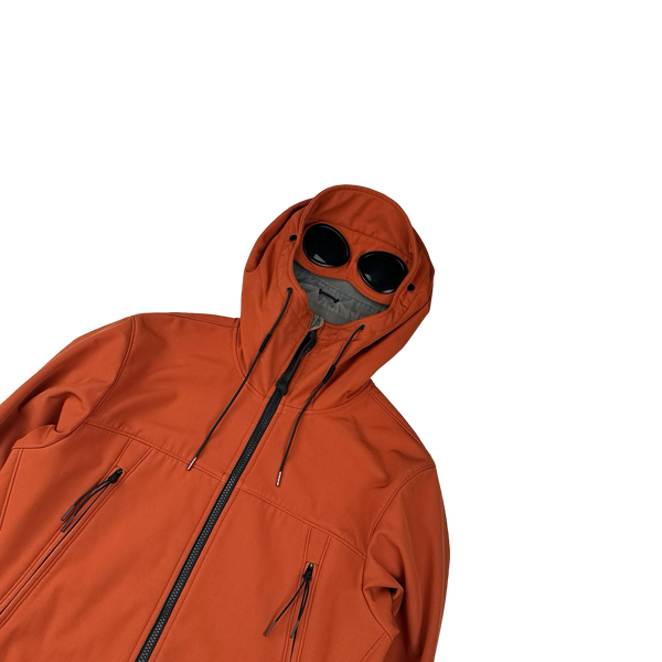 CP Company Burnt Orange Fleece Lined Soft Shell Jacket - Medium