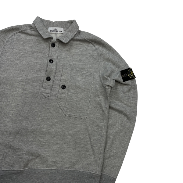 Stone Island 2013 Grey Quarter Button Up Pullover Jumper - Medium