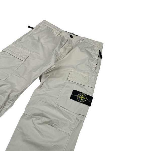 Stone Island 2023 RE T Cream Cargo Trousers - 30"