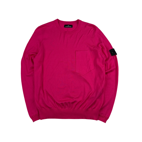 Stone Island 2018 Pink Shadow Project Knitted Crewneck - Large