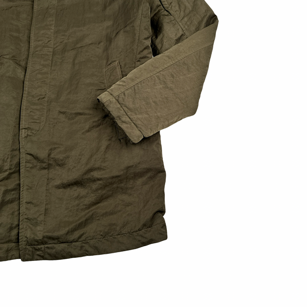 CP Company Khaki Nylon B Shimmer Lens Viewer Collared Jacket - Large