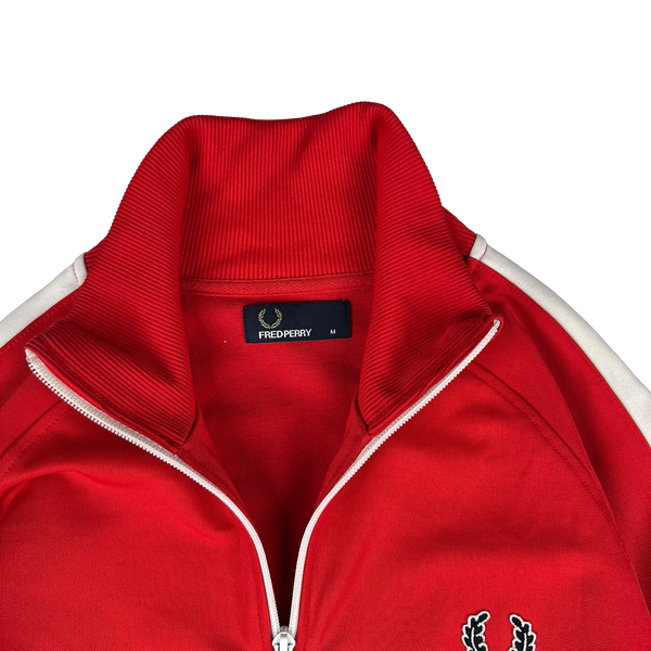 Fred Perry Red Zipped Track Jacket - Medium