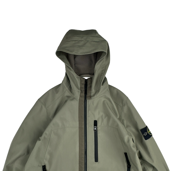 Stone Island 2018 Olive Soft Shell R Jacket - Medium