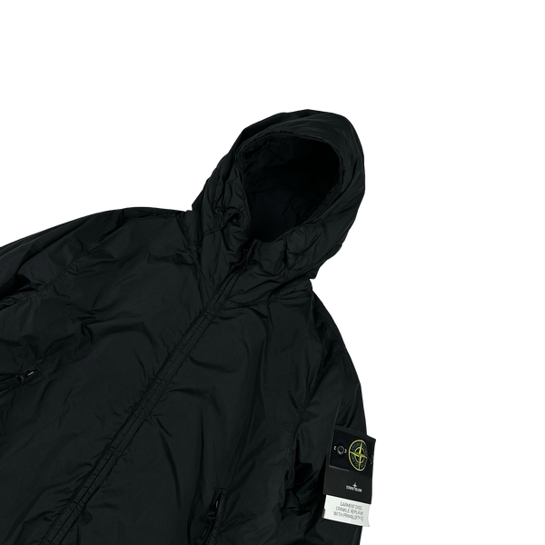 Stone Island 2024 Black Crinkle R-NY Primaloft Jacket - Medium