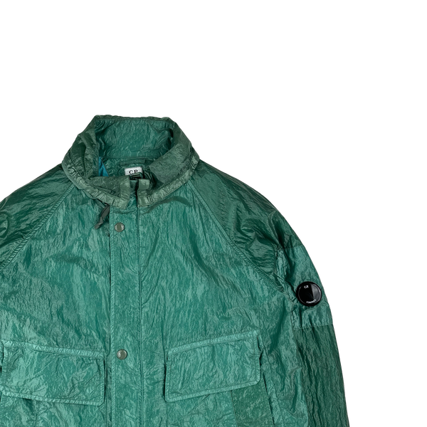 CP Company Turquoise Garment Dyed Nylon Kan D Shell Jacket - XL