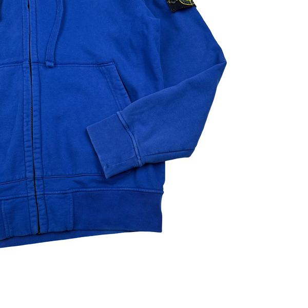 Stone Island Electric Blue 2017 Zipped Hoodie - Large