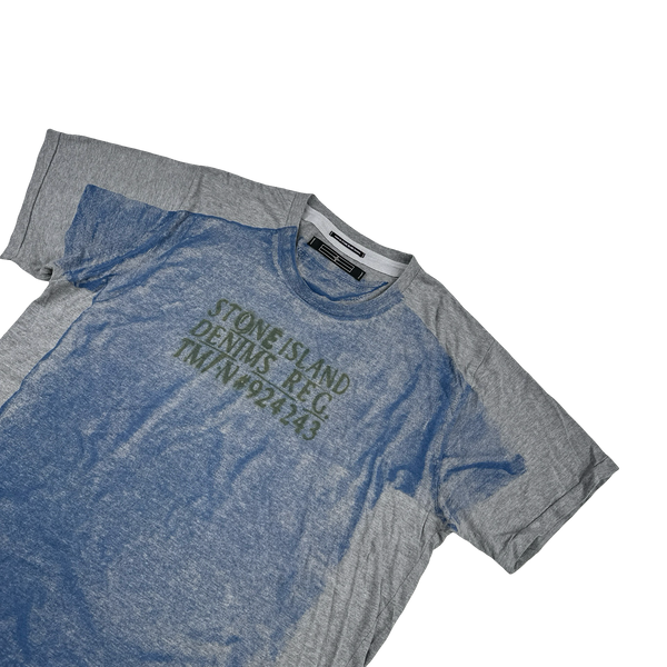 Stone Island 2007 Denims Blue  Printed T Shirt - XXL