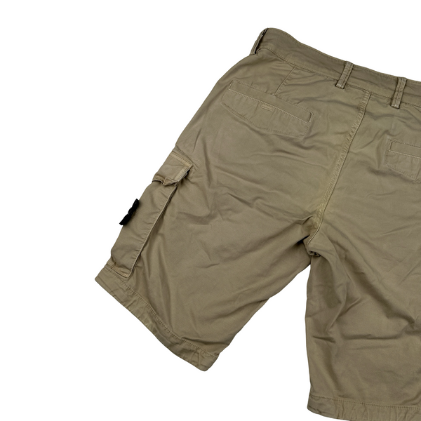 Stone Island 2015 Beige Cotton Cargo Shorts - Small