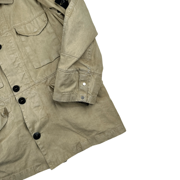 Stone Island 2004 Vintage Lino Flax Nylon Blend Jacket - Medium
