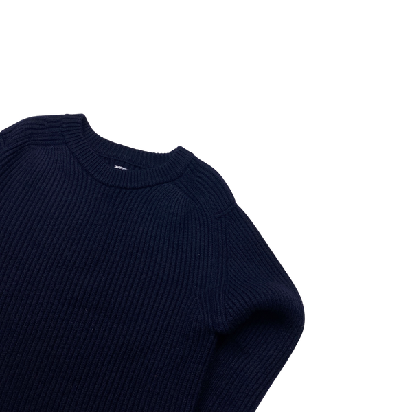 CP Company Navy Thick Ribbed Knit - XL