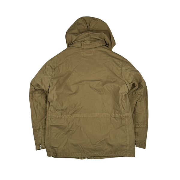 CP Company 50 Fili Down Filled Brown Goggle Jacket - XL