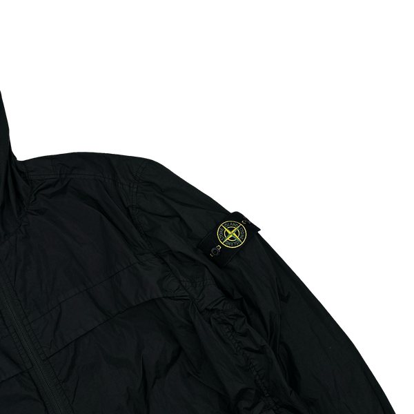 Stone Island 2024 Black Crinkle Reps R-NY Jacket - XL