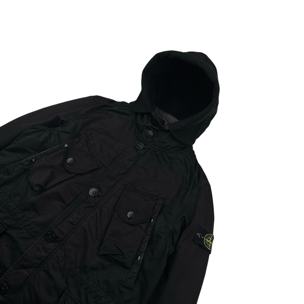 Stone Island 2010 Black David TC Down Lined Parka Jacket - Large