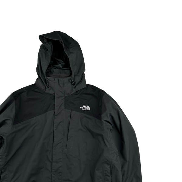 North Face Grey Dual Layer 3 in 1 HyVent Rain Jacket - XL