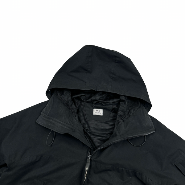 CP Company Black Pro Tek Lightweight Hooded Pullover Jacket - Large