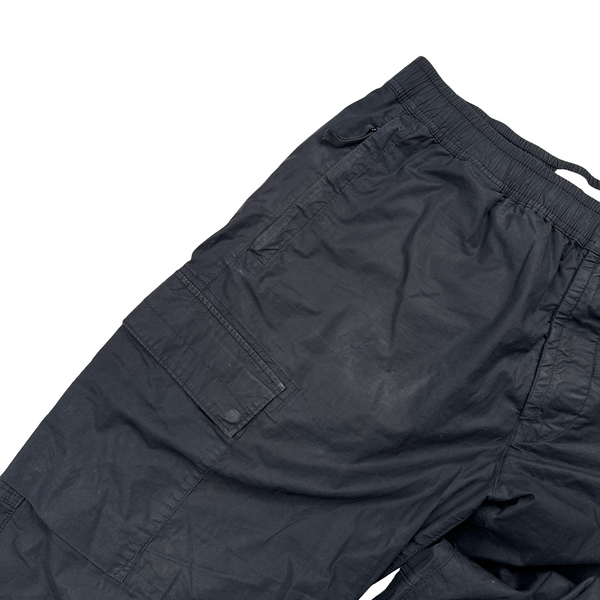 Stone Island 2023 Black RE Cotton Cargo Trousers - 34"
