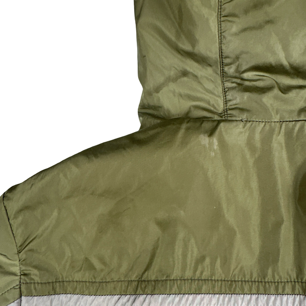 Prada Grey/Khaki Red Tab Reversible Nylon Windbreaker Jacket - Large