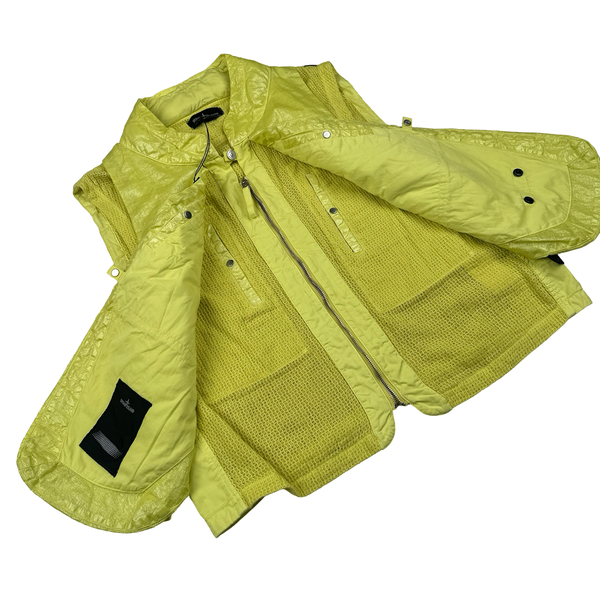 Stone Island 2022 Yellow Shadow Project Glass Linen Utility Vest - Large