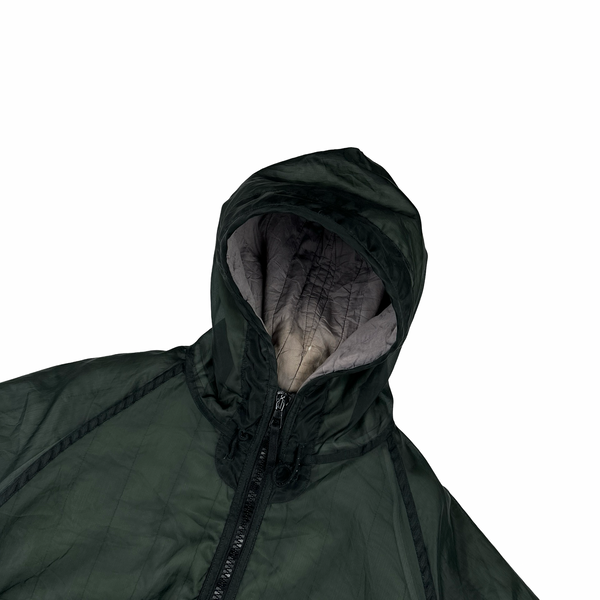 Stone Island Green 2002 Vintage Cotton Lined Monofilament Mesh Jacket - Large