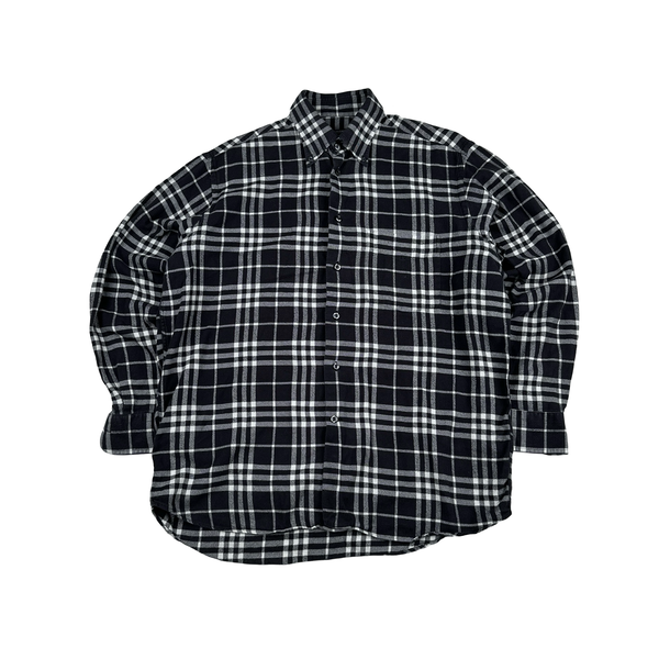 Burberry Check Flannel Buttoned Shirt - Large
