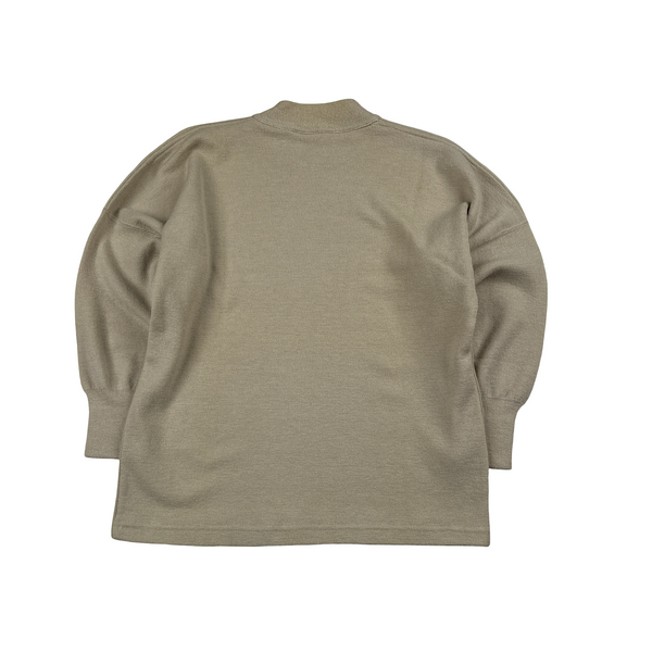 Stone Island 2000 Beige Spellout Cotton Crewneck Jumper - Medium