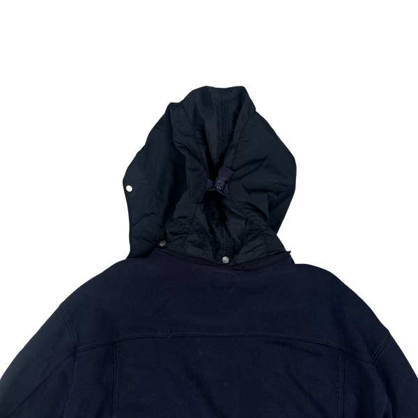 CP Company Vintage Navy Nylon Hood Goggle Hoodie - XXL
