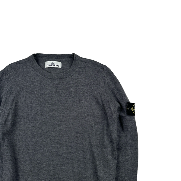 Stone Island 2020 Grey Merino Wool Crewneck Jumper - Medium