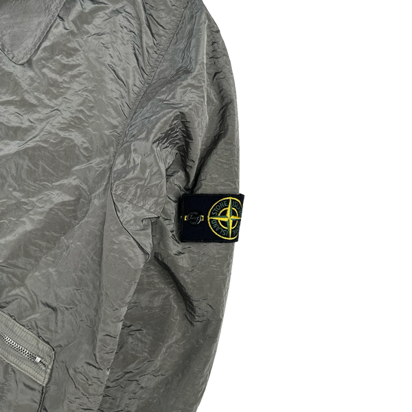 Stone Island 2008 Archive Grey Nylon Metal Bomber Jacket - 3XL
