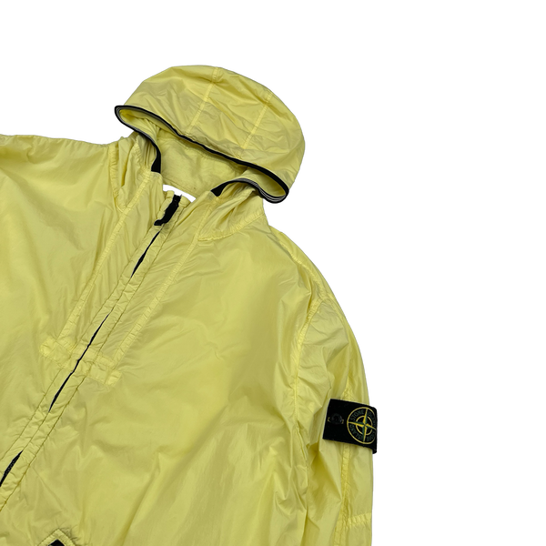 Stone Island 2019 Yellow Garment Dyed Crinkle Reps NY Jacket - 3XL