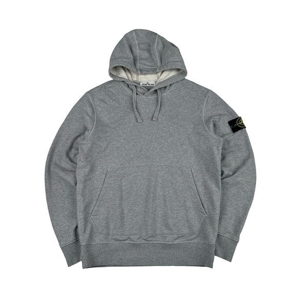 Stone Island 2022 Grey Cotton Pullover Hoodie - Medium