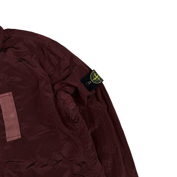 Stone Island 2017 Maroon Nylon Metal Shimmer Overshirt - XL