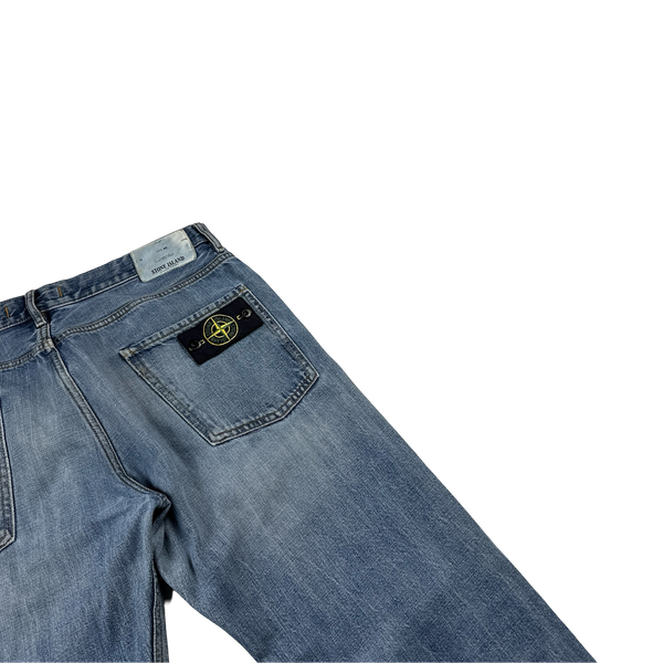 Stone Island Regular Fit Light Wash Denim Jeans - 33"