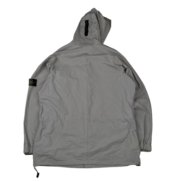 Stone Island 2004 Grey Cotton Lightweight Parka Jacket - XXL