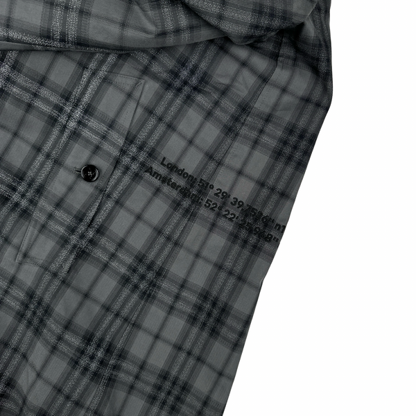 Burberry x Pop Trading Grey Check Reflective Two Piece Cargo Jacket Set - Large