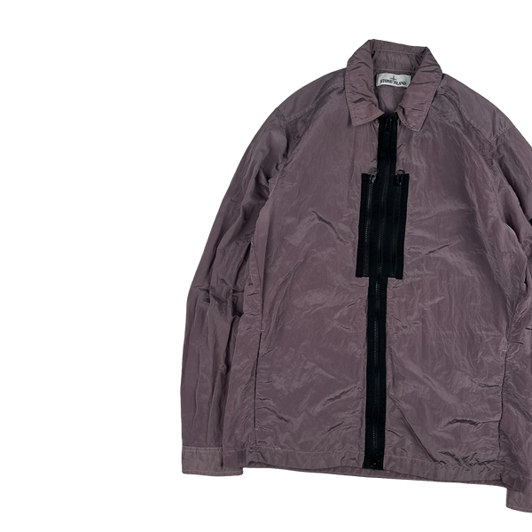 Stone Island 2017 Lavender Purple Nylon Metal Zipped Overshirt - Medium