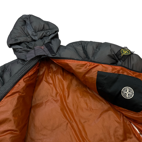 Stone Island 2007 Opaque Nylon Tela Mesh Badge Puffer  - XL