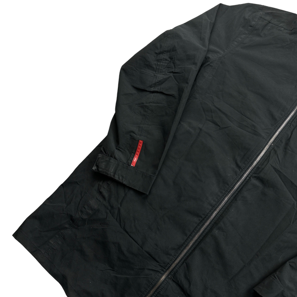 Prada Black Nylon Goretex  Shell Long Jacket - 3XL