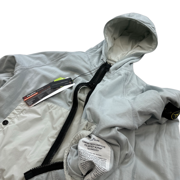 Stone Island 2022 Light Blue Comfort Tech Composite Reversible Polartec Jacket - Small