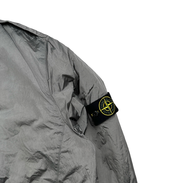 Stone Island 2008 Silver Nylon Metal Quilted Jacket - XXL