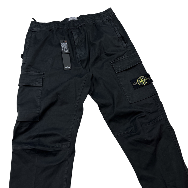 Stone Island 2022 Black RE T Cargo Trousers - 36"