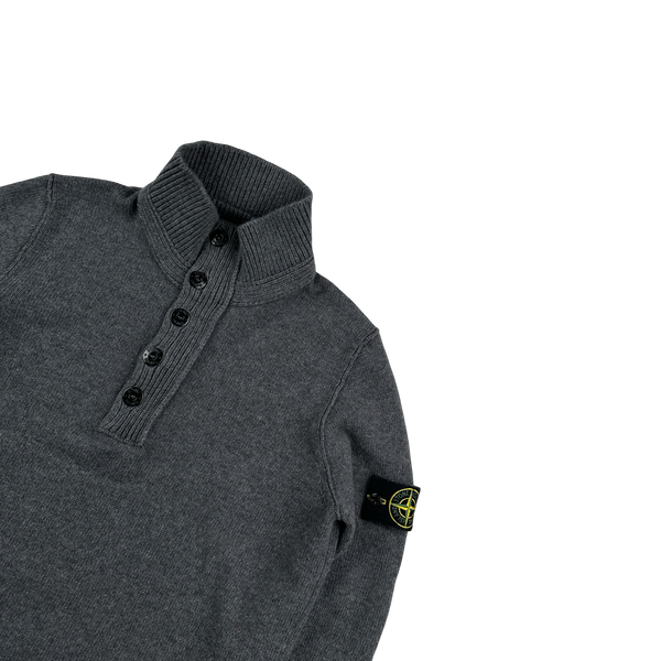 Stone Island 2017 Dark Green High Neck Knitted Jumper - Small