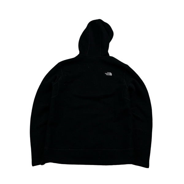 North Face Black Teddy Fleece Lined Zipped Wool Jacket - Medium