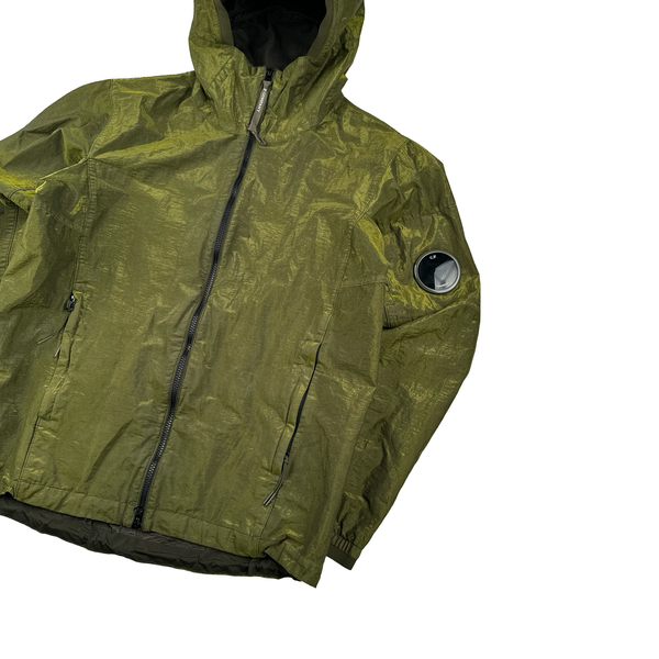 CP Company P.Ri.S.M Green Prismatic Ripstop Membrane Hooded Jacket - Large