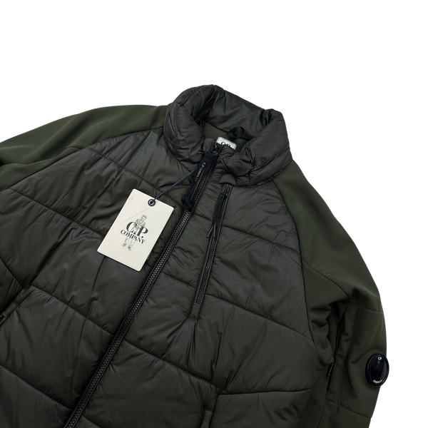 CP Company Khaki Hybrid Soft Shell Jacket - Large