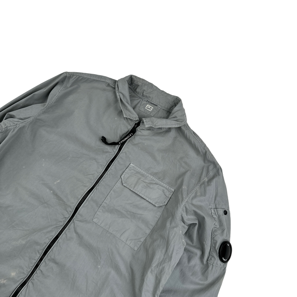 CP Company Grey Cotton Overshirt - Medium
