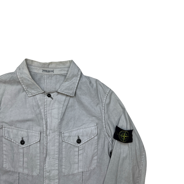 Stone Island 2006 Laminated Cotton Overshirt - XL