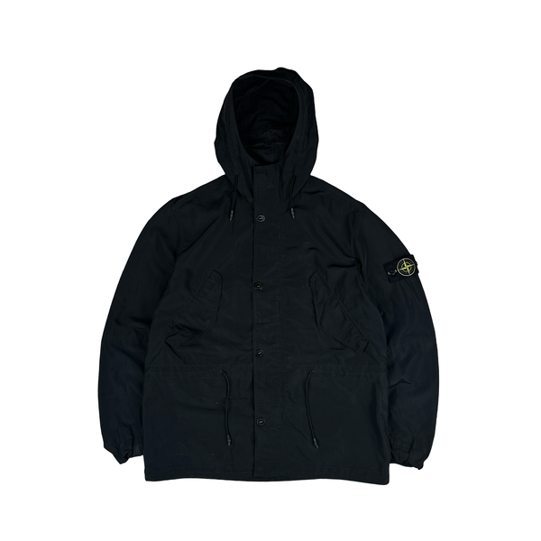 Stone Island 2018 Black Micro Reps Parka Jacket - Medium