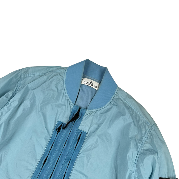 Stone Island 2017 Blue Garment Dyed Crinkle Reps Jacket - Medium